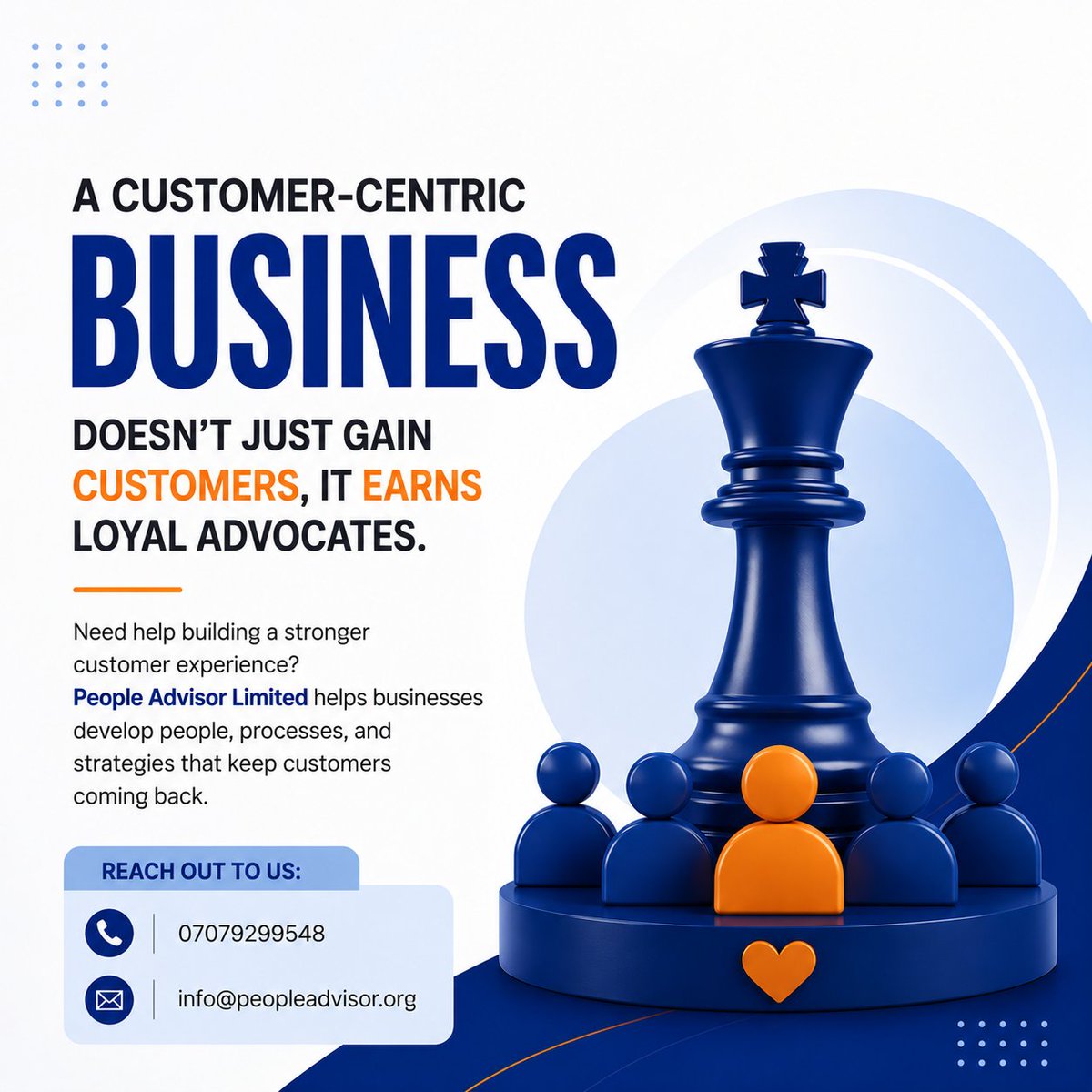 PeopleAdvisorNg's tweet photo. Building a customer-centric business means understanding your customers, listening to their needs, and consistently delivering value.

#peopleadvisorlimited #sinkronis #businessconsulting #businesscoaching #customerservice https://t.co/eo8A0ncRk4