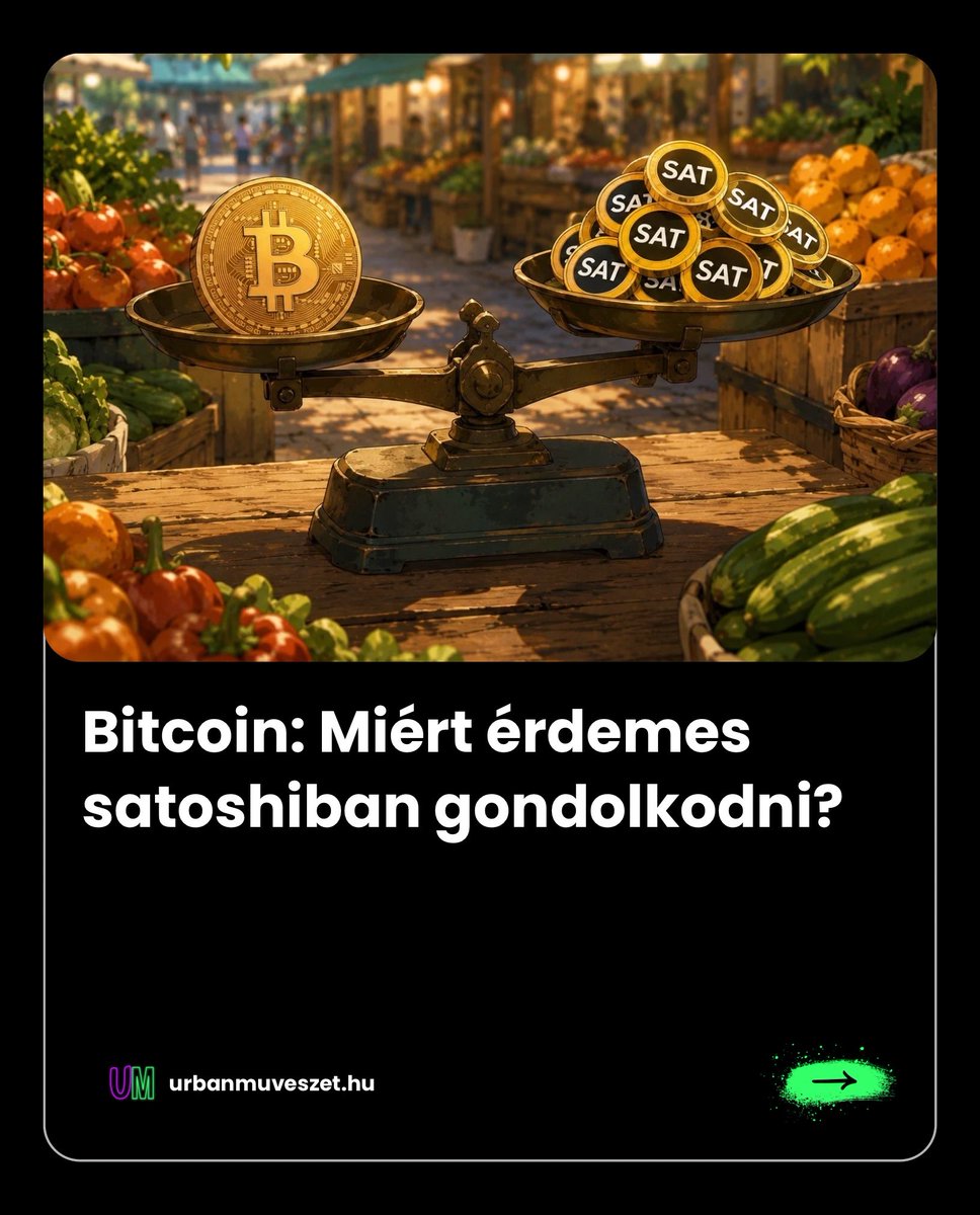urbanmuveszet's tweet photo. A Bitcoin nem csak egész egységekben használható. Ahogy egy kilométert méterekre, vagy egy kilogrammot grammokra bontunk, úgy a Bitcoin is kisebb részekre osztható. Ez a legkisebb egység a satoshi, vagy röviden SAT. #BTC

https://t.co/6G7HWfxEd4 https://t.co/bqYrAh6uGf