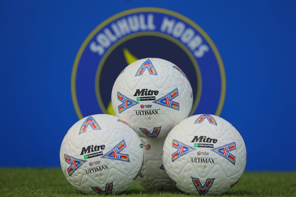 SolihullMoors's tweet photo. New Balls Please… Introducing the 26/27 Enterprise National League Official matchball.
Back of the net – here we come.
#DifferentLeague https://t.co/axC5ZX9j3v