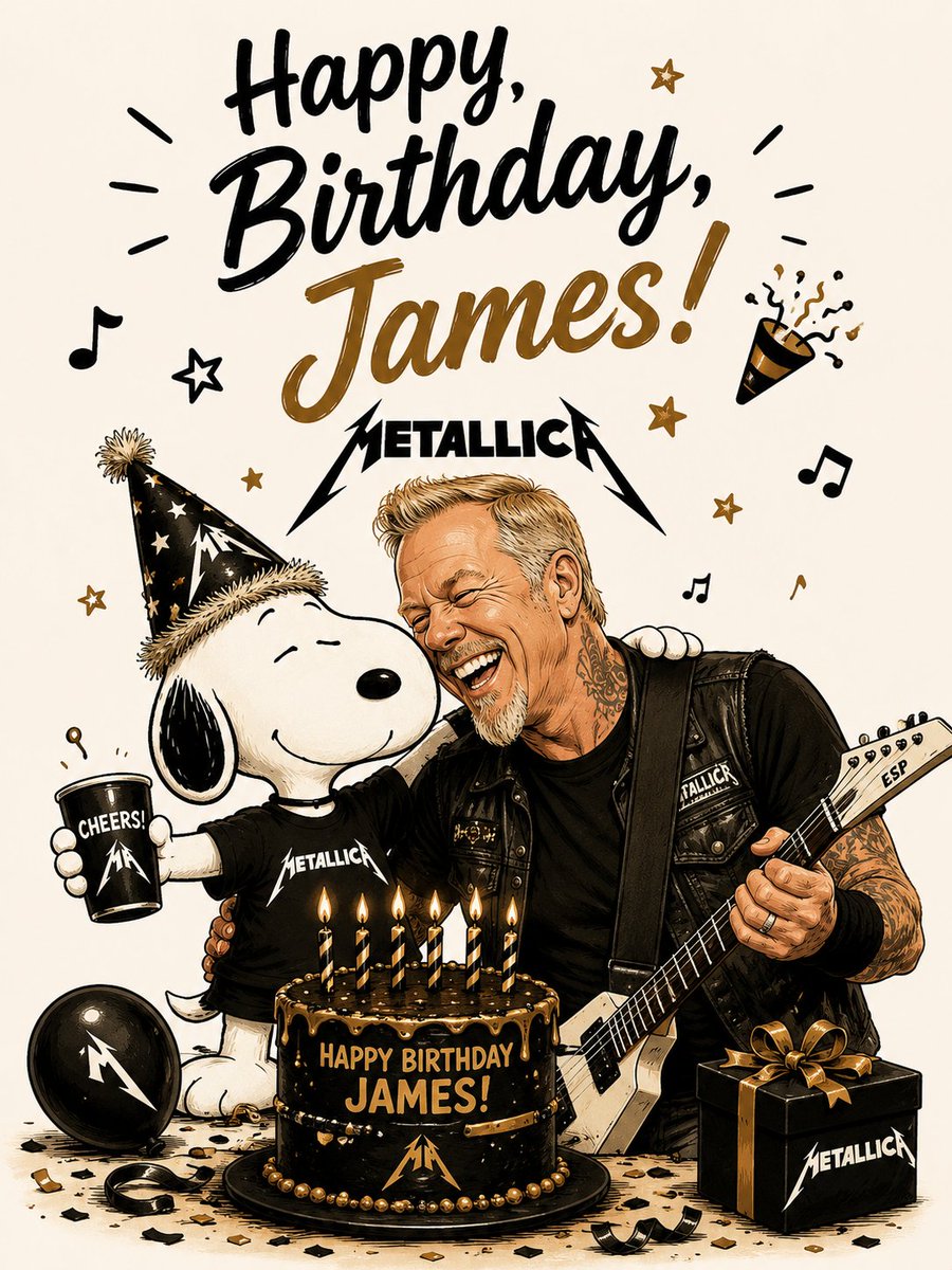 BleedSnoopy's tweet photo. Happy Birthday, James Hetfield!
#Metallica  #JamesHetfield https://t.co/mhyKXDG5yS