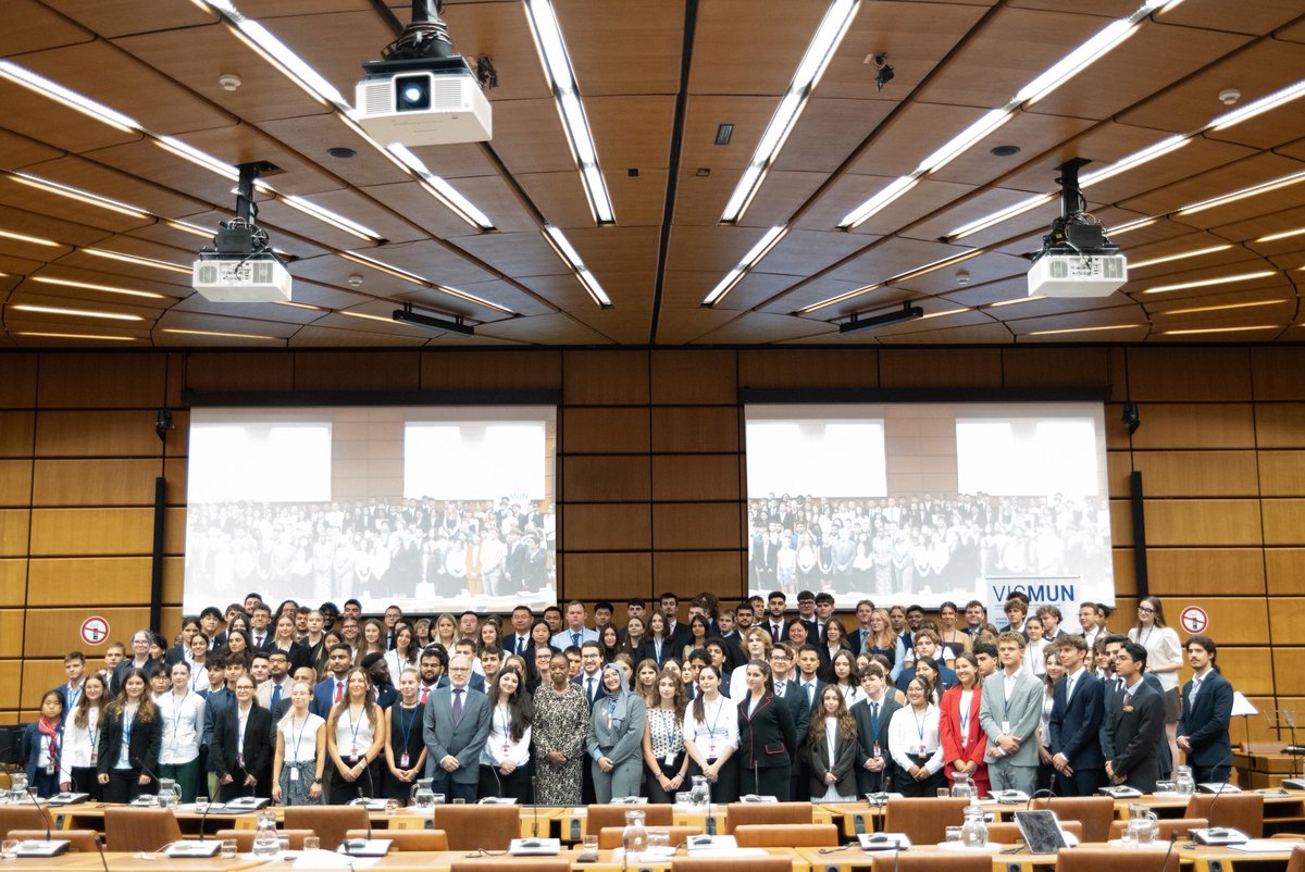 Monica_Juma_'s tweet photo. It was a real delight to welcome and address more than 170 students and young professionals from 35 countries at the #ModelUN conference at #UNVienna today.

The commitment of young people such as them, especially at this time, is an affirmation that a better future is not simply something we hope for; it is something already taking shape in the minds and ambitions of the younger generation.

That is why the Model United Nations is invaluable; it gives young people a space to understand diplomacy, listen to one another, and to forge solutions together to the challenges of today and tomorrow.
 
Grateful to the VICMUN, the UN Association for Austria, and @MFA_Austria for organizing this conference.