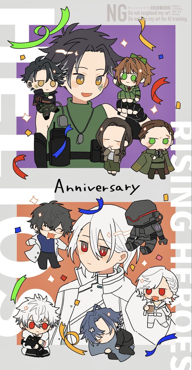 xsuny014's tweet photo. 🎉6周年おめでとうございます〜〜！🎉
これからも長く永くどうぞよろしくお願いします！
#エリオスR6周年 
#エリオス6周年おめでとう
#エリオスR_FA https://t.co/799dXvPbqA