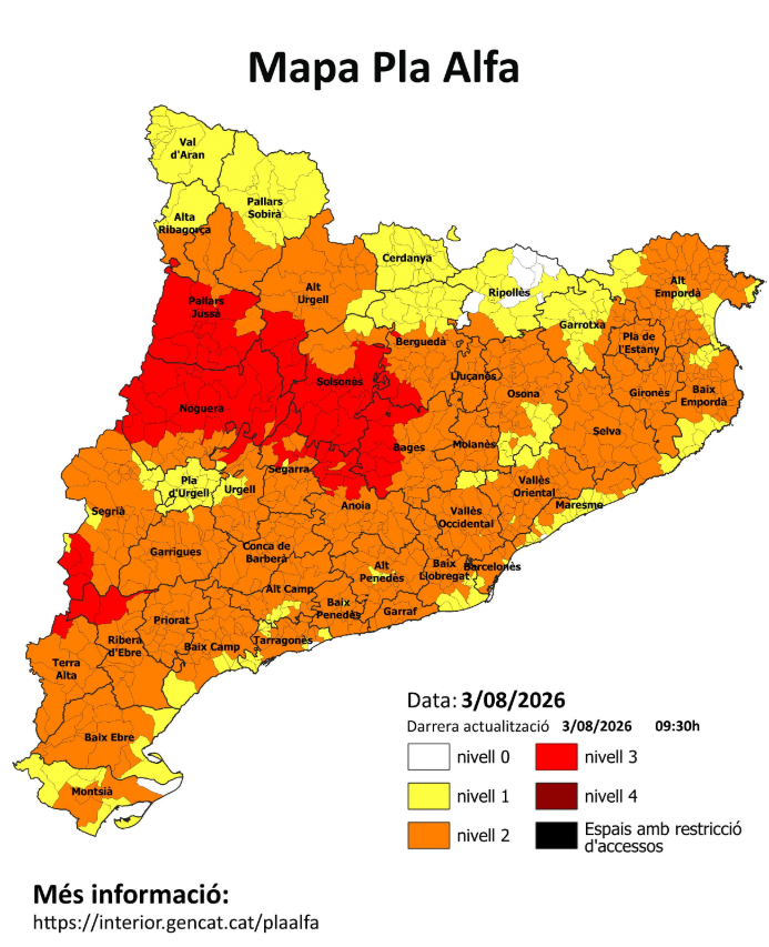 Meteo_ElMasnou's tweet photo. emergenciescat: #ProteccióCivil manté l'alerta del Pla #INFOCAT per #ifsenet, però millora el perill d'incendis de forma generalitzada
✅Es manté la situació per fer seguiment de l’incendi i l’evolució de les tempestes elèctriques previstes aquesta tard… https://t.co/pYMM7oBhwh