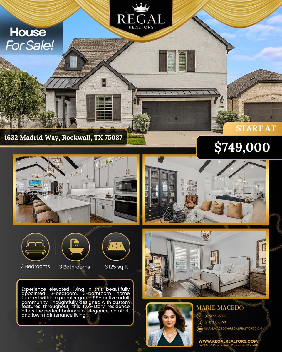 Mhernandezhomes's tweet photo. Imagine coming home to a space that perfectly blends comfort, style, and functionality. Whether you're entertaining guests or enjoying quiet evenings, this home is ready to fit your lifestyle.❤️🏡

👩‍💻Marie Macedo
📲(469) 551-5098
📲(214) 335-8593
💌MARIE.MACEDO@REGALREALTOR.COM https://t.co/Q9w11QN6ra