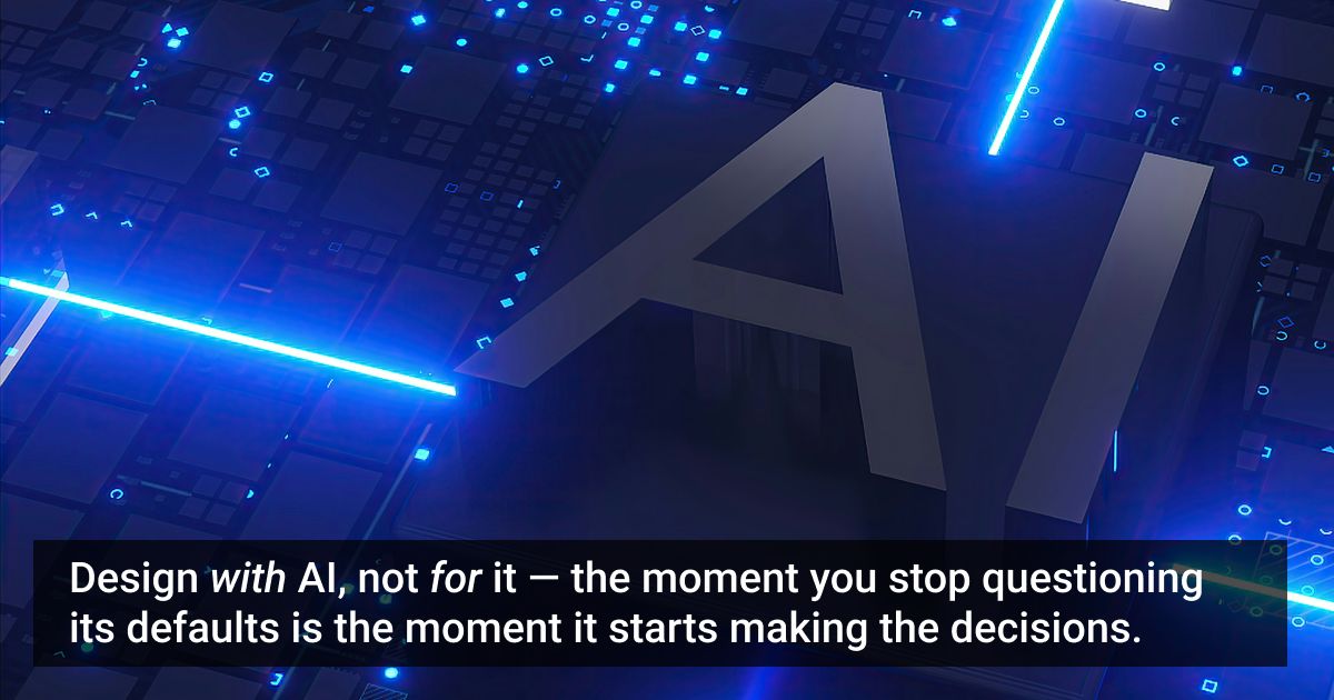 uxmag's tweet photo. Every #AI tool has its limitations. Designing without this awareness can lead to the tool dictating your choices.
 
In his sixth installment of the “UX × AI” series, Tushar Deshmukh highlights a gradual shift in design teams: https://t.co/1wXd1UXB7E

#UX #AI #AIinDesign https://t.co/6MMftqb9eS