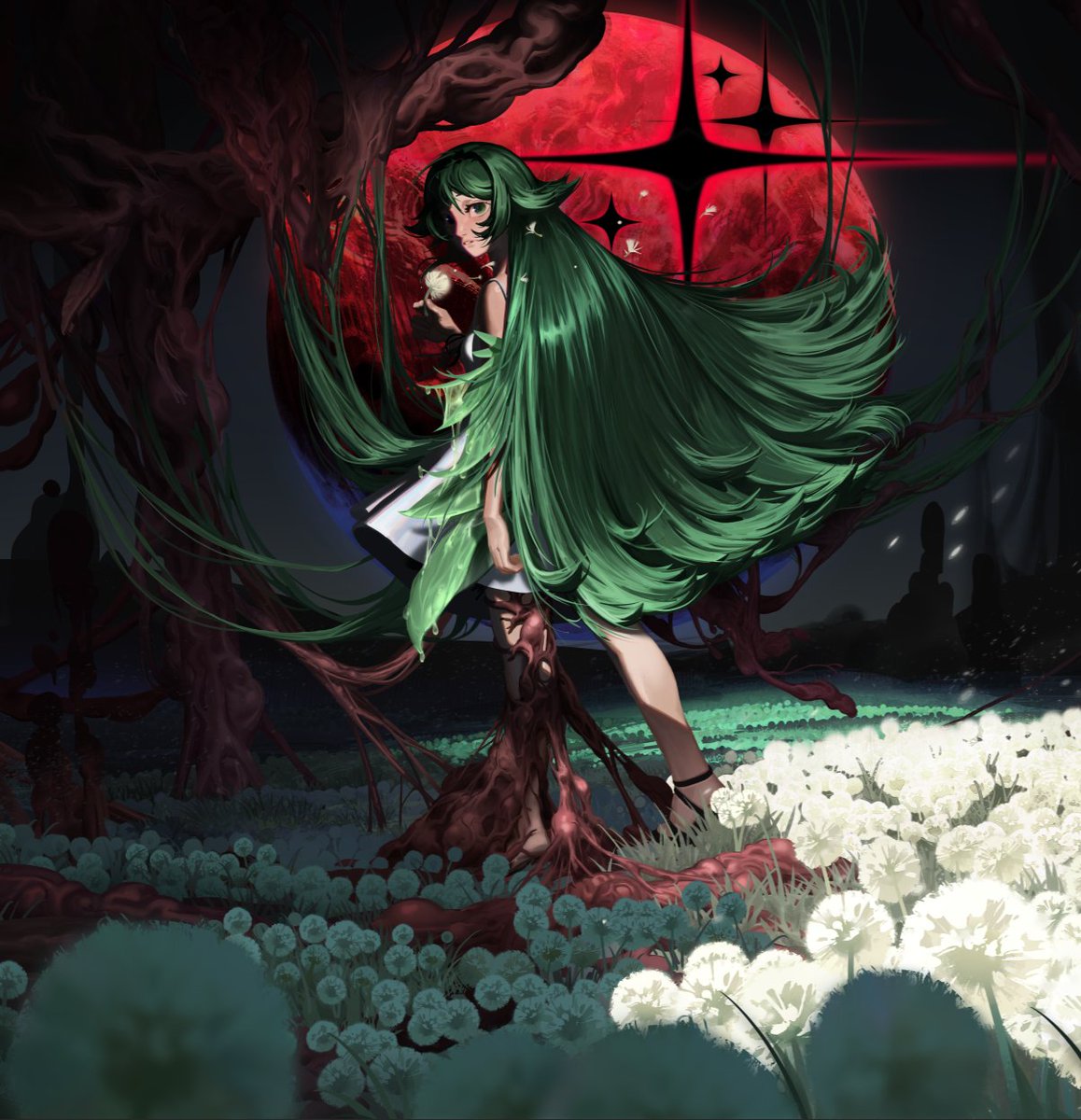 CivyYapper's tweet photo. Something a bit different from what I've previously posted. 

But a WIP on an illustration I've been working on for a while! It's Saya from Saya no Uta for the Morimens x Saya collab that recently happened. https://t.co/jUSVc8BabE