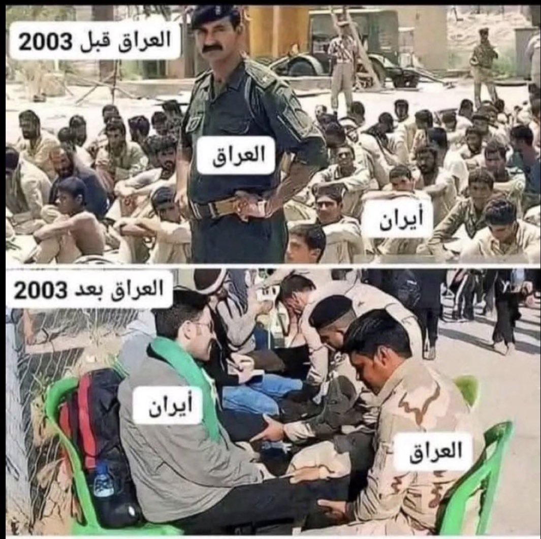 mirsadeye's tweet photo. 🛑في العراق قبل السقوط كان الإيراني يهاب الجندي وليس فقط الضابط العراقي 

في العراق ما بعد ٢٠٠٣  الضابط العراقي يغسل اقدام الإيرانيين ويدلكها لهم

النظام الإيراني الجبان يقول هكذا قمنا بإذلال العراق وجعلناهم اتباع لنا بعد السقوط 

لحذر يا عربي من مهادنة النظام الإيراني فهذا مصيرك https://t.co/SlAIpgH79t