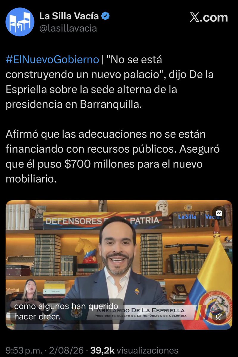 derlilopeza's tweet photo. Abelardo dice que su sede presidencial alterna en Barranquilla no se está financiando con recursos públicos. Eduardo Verano dice que la Gobernación del Atlántico aportó $2.000 millones. 🥴 Parece que en este gobierno las matemáticas también serán cuestión de fe. https://t.co/mN4TX5En03