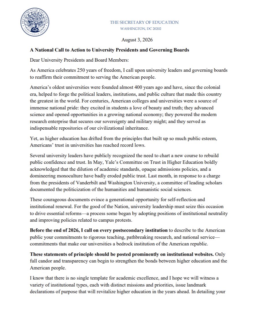 U.S. Department of Education tweet media