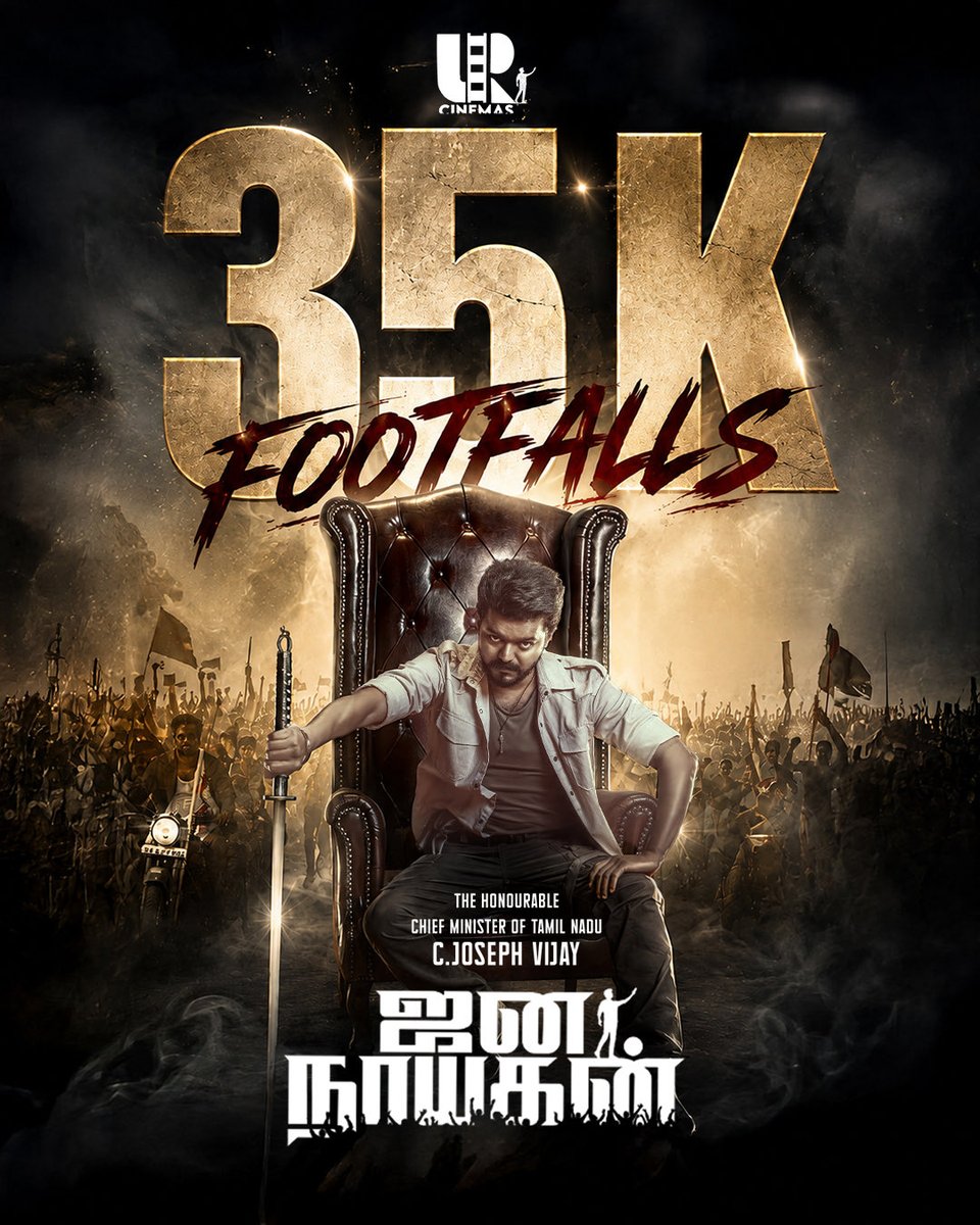 UmaaRajendra's tweet photo. Ravana mavan da 🔥 #JanaNayagan enters into Blockbuster zone in Dindigul 🔥 Plans are on for 25th day celebrations, get ready folks 😎 https://t.co/72LR8F8SOr