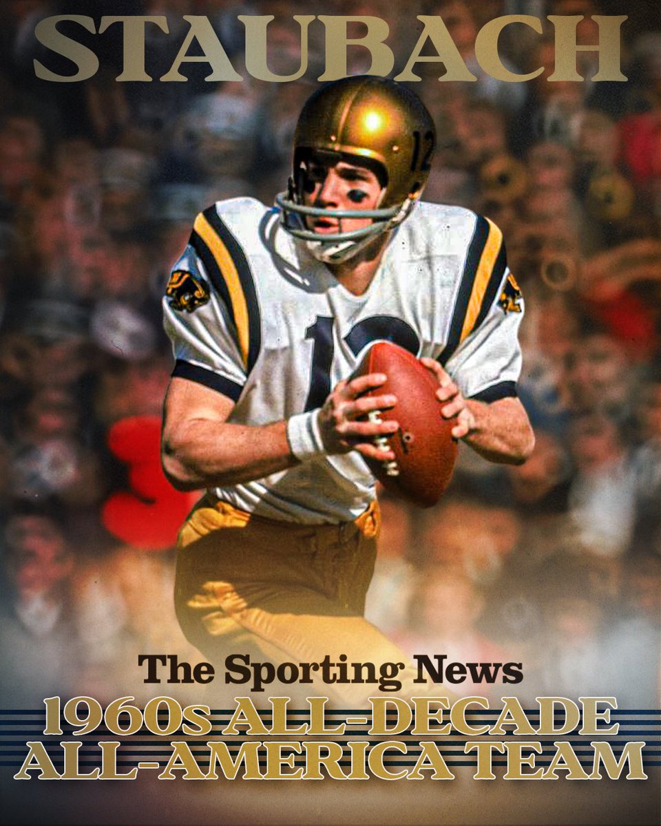 NavyFB's tweet photo. Congratulations to Captain America, Roger Staubach, on being named to the @sportingnews 1960s All-Decade All-America Team!

#GoNavy | #RollGoats https://t.co/8IdX6HhpUN