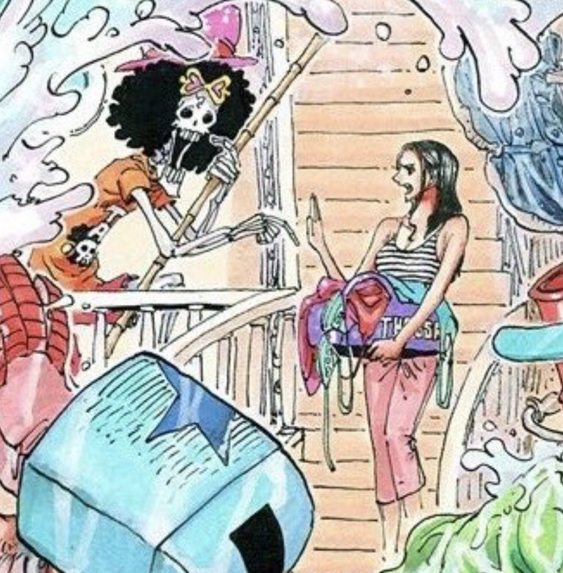 Bush__04's tweet photo. this is the one time i’ve ever seen Robin kinda pissed off at a crewmate and it’s really strange, Nami should be in that place😭😭 https://t.co/XLOx6Ywvcs