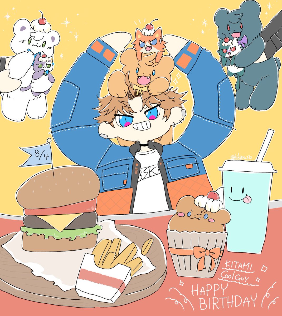 hikaru232's tweet photo. #北見遊征爆誕祭2026
#きたみ描きたみ　🎉📿🍔🧸🐶🎊 
誕生日おめでとうございます‼︎ https://t.co/QUMCQTH44f
