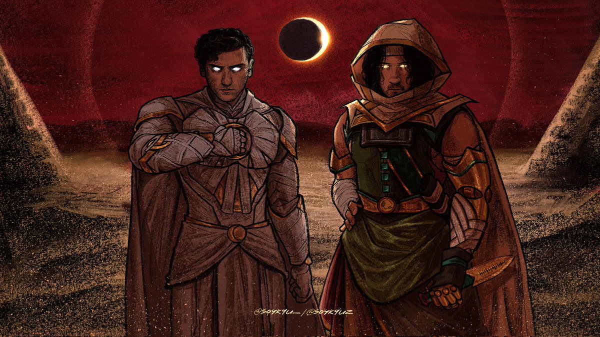 soykyu_'s tweet photo. the avatars of khonshu and ra ☾𖤓 marc and simon 

#moonknight #ironlung #fanart (1/4) https://t.co/cg7UGPabS7