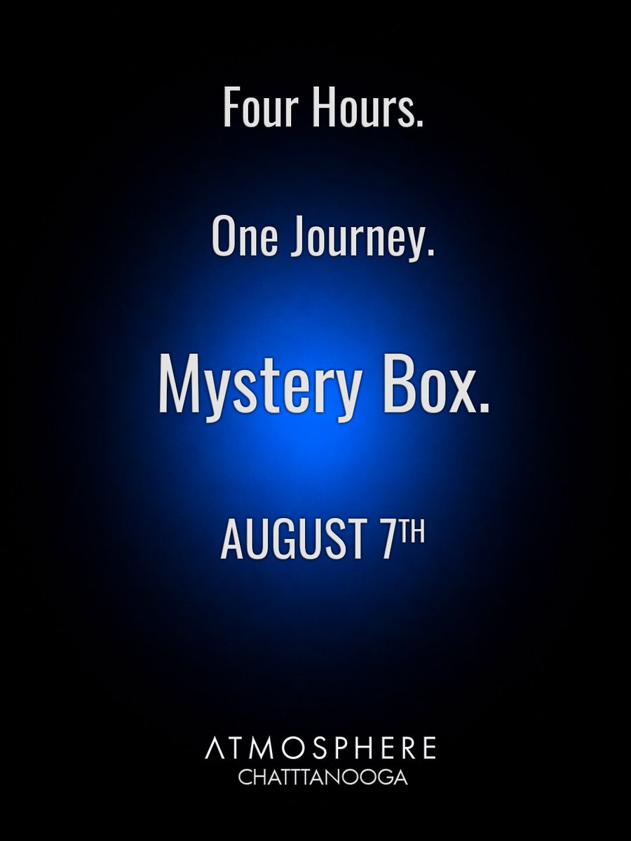hiatmosphere's tweet photo. Not every story can be told in ninety minutes.
They begin with intention.

Every record changes the direction.
Every transition shapes the room.

Friday, Mystery Box takes over ATMOSPHERE for four uninterrupted hours.

Come for the music.
Stay for the journey.

August 7th
---
#ATMOSPHEREChattanooga  #MysteryBox #GoodNoiseFridays #ChattanoogaNightlife