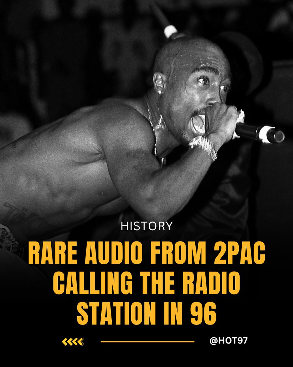 HOT97's tweet photo. Rare audio file of 2pac who In 1996 called the radio station 👀🔥😂 https://t.co/MIxYFZ6zHC