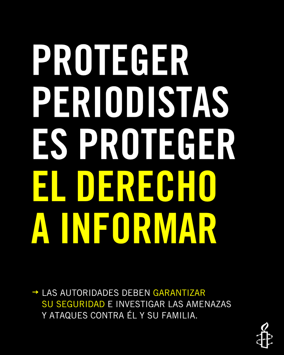amnistiamexico's tweet photo. 🚨 Alberto Amaro, periodista y director de La Prensa de Tlaxcala, recibió una nueva amenaza de muerte contra él y su familia. Esta agresión se suma a años de violencia, hostigamiento e intimidación relacionados con su trabajo periodístico.

Cuando un periodista es amenazado por informar, también se pone en riesgo el derecho de toda la sociedad a estar informada.

Exigimos a las autoridades federales y estatales que garanticen su protección, investiguen los ataques y actúen con la urgencia que la situación demanda.

Súmate a la Acción Urgente.
✍️  https://t.co/bQAdq8D1Ec

#LaVerdadSeProtege
