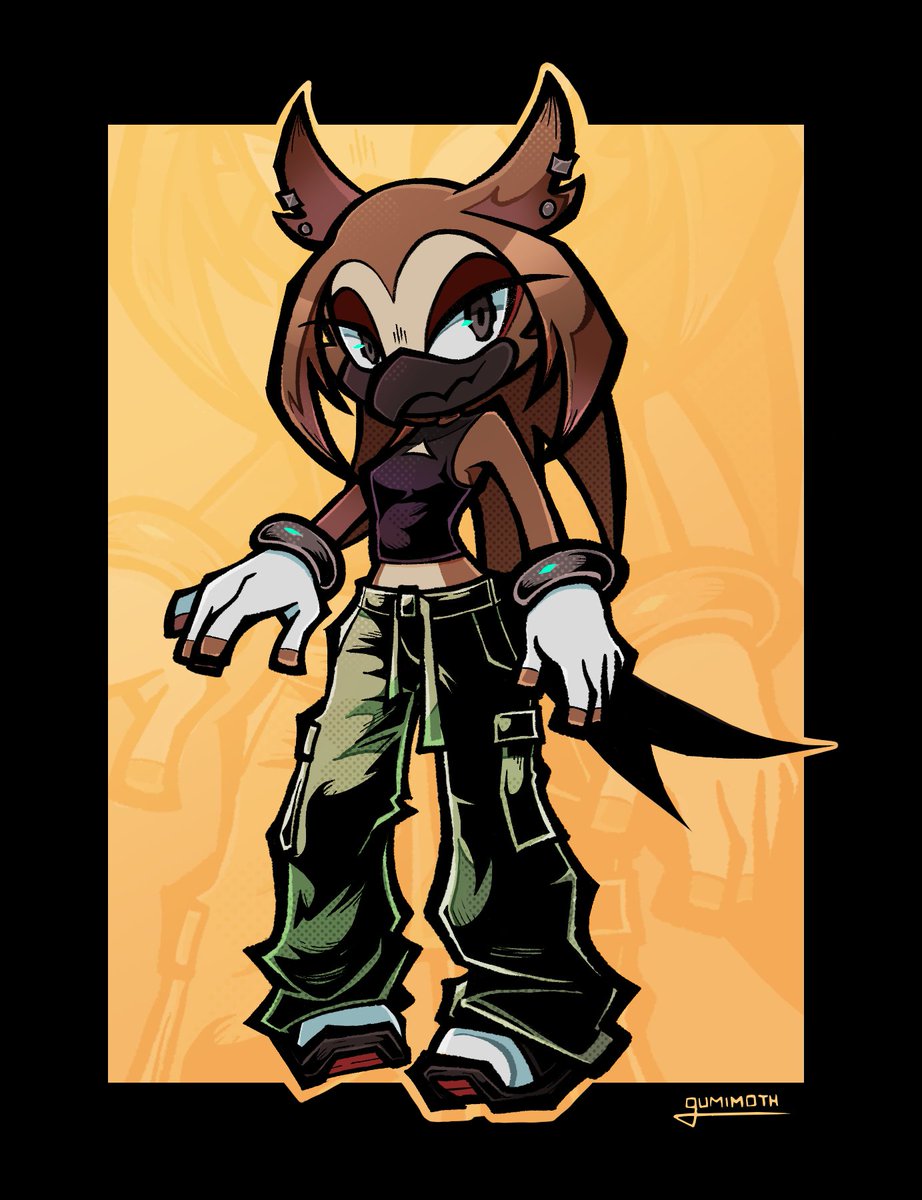 gumimoth's tweet photo. Strike the Falcon! 

Figured it would be fun to make a Sonic sona - I guess she's also technically just my fursona? Do with that information what you will.

#sonic #sonicoc #Sonicthehedgehogㅤㅤㅤ #sonicfanart #fursona https://t.co/aVvzClvE8O