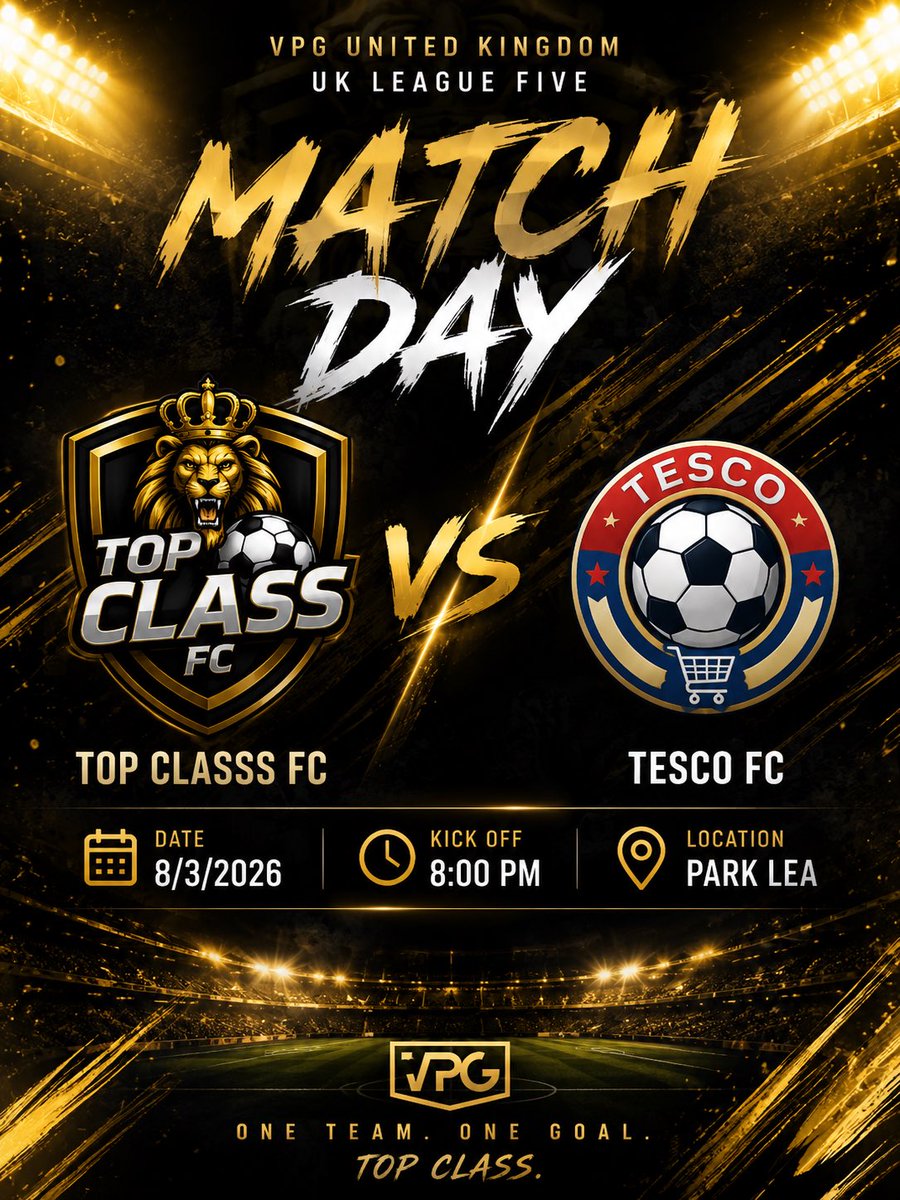 TopClassFC's tweet photo. First game of the UK L5 season! 

🕗 8:00pm 

Competitors in the previous season with something to prove, it’s going to be fireworks! https://t.co/qxRjS2WDm0