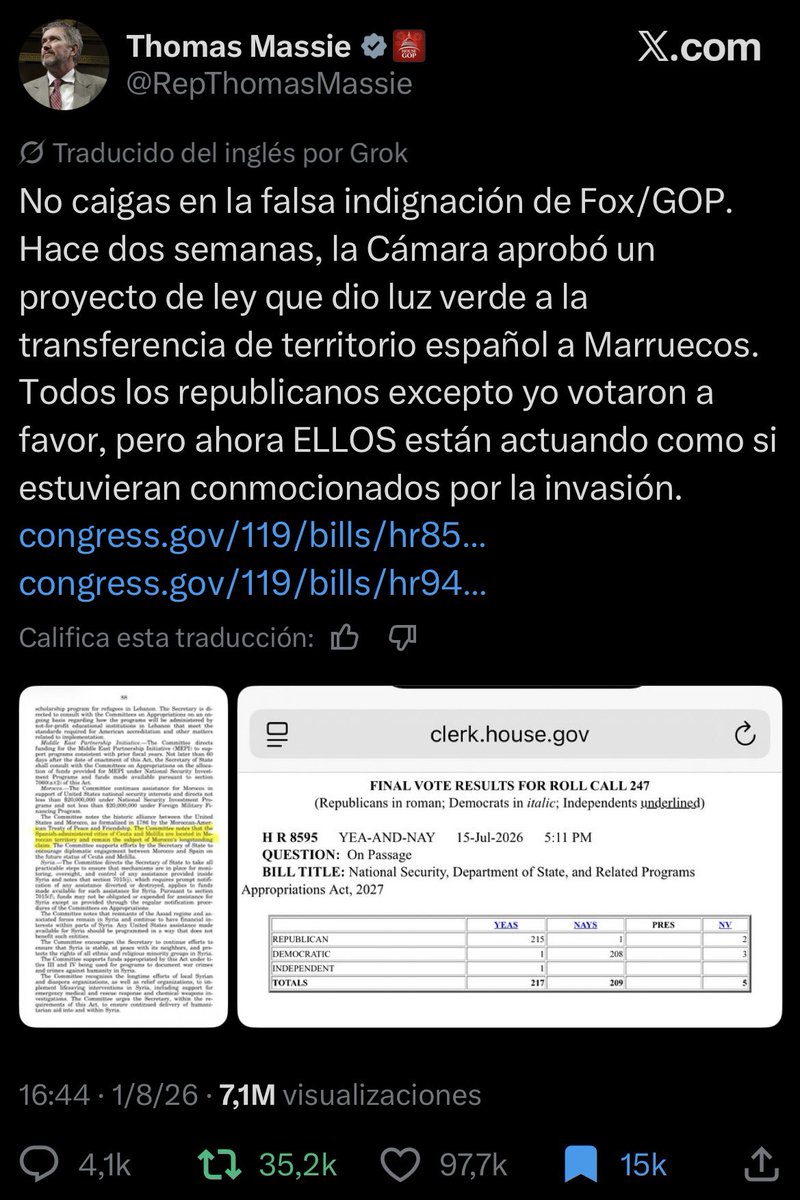 raqueogando's tweet photo. Ir con una gorra trumpista a reclamar la pertenencia a España de un territorio que para los trumpistas es marroquí ("Spanish-administered cities of Ceuta and Melilla are located in Moroccan territory" dice el informe 119-631 de la Cámara). No sabe dónde está nuestra portería. https://t.co/fjhUyUqjIw