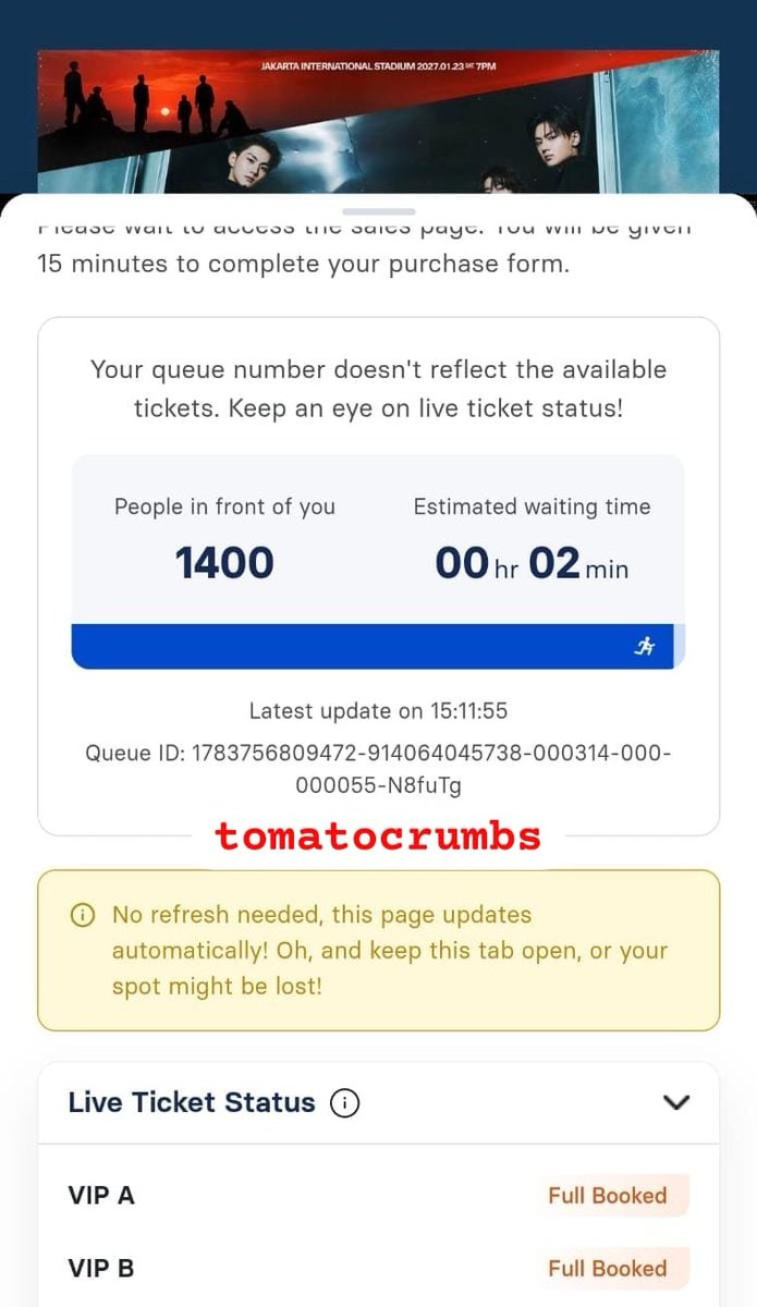 tomatocrumbs's tweet photo. #wts #zonauang #bloodsaga 
wts (want to sell) tiket enhypen blood saga cat 7a secured pas presale di jam 15:30 an, alasan jual karena udah secured cat 1. aku jual harga tiket without tax aja yaitu 1.450.000. prefer yang mau bayar lunas ya tapi kalo mau cicil boleh didiskusikan =D https://t.co/OhZwzdD1Xb