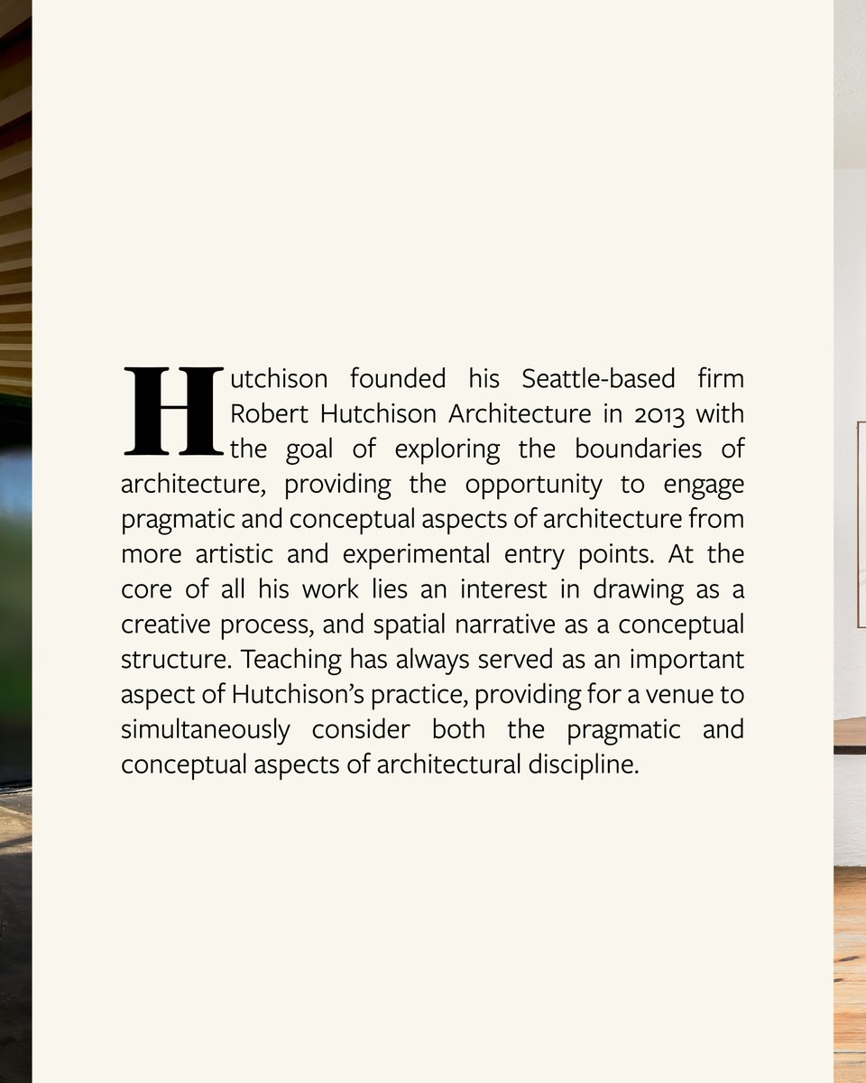 TulaneArch's tweet photo. Meet Robert Hutchison, Professor of Practice at the Tulane School of Architecture and Built Environment.
Robert is an architect, educator, and founder of Robert Hutchison Architecture, a Seattle-based practice established in 2013. https://t.co/TTAnYQTPjR