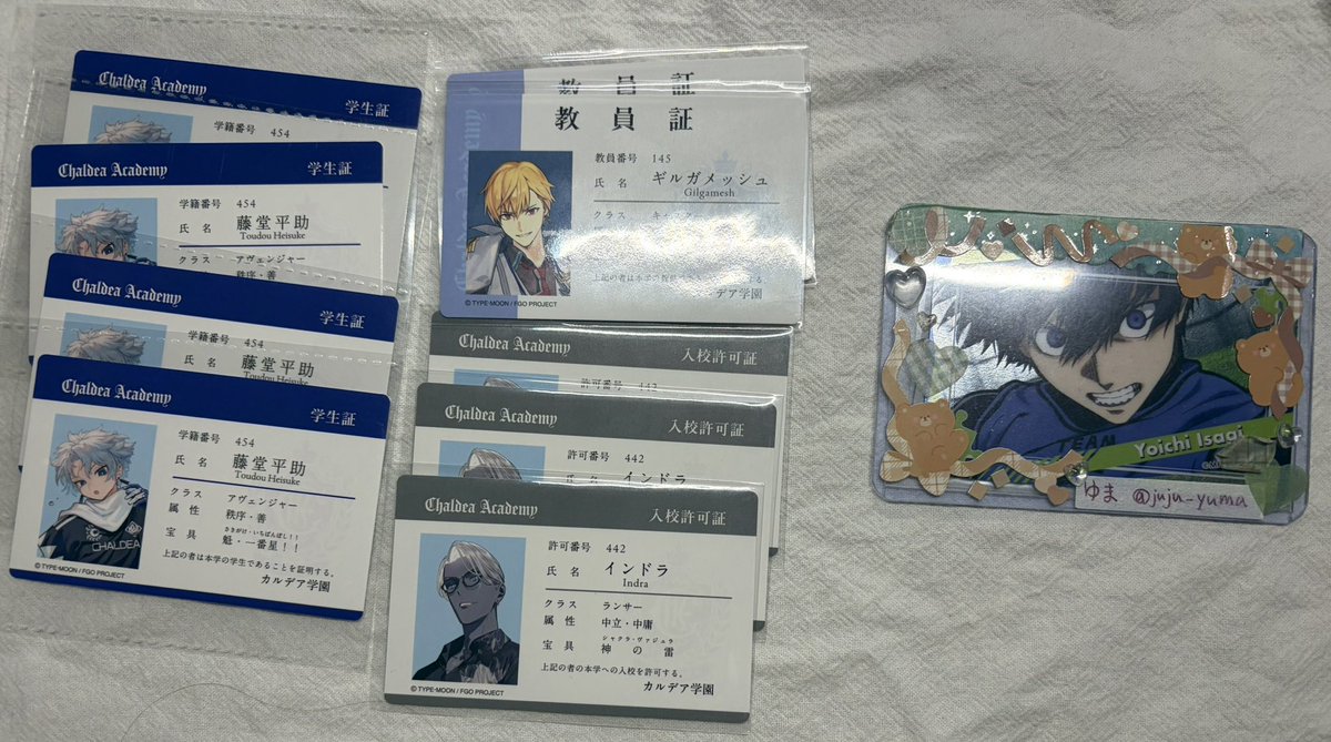 juju_yuma's tweet photo. FGOフェス fes 2026 入場特典 学生証 IDカード 【交換】

【譲】インドラ ギルガメッシュ 藤堂

【求】原田3

枚数調整のため友人分で集めていたインドラ・ギルガメッシュも出しております。
原田3決まり次第〆ます

池袋手渡しor郵送

検索からでもお声掛けください🌱 https://t.co/TxfFVV9cTv
