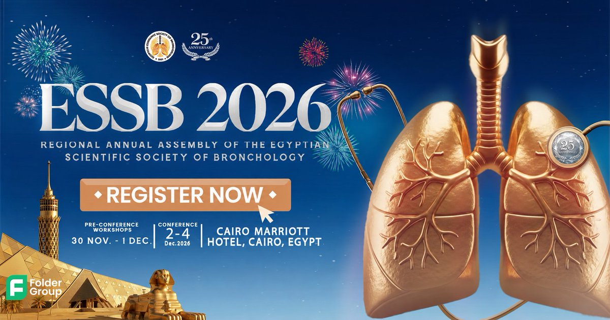 ESSBConference's tweet photo. 𝐑𝐞𝐠𝐢𝐬𝐭𝐫𝐚𝐭𝐢𝐨𝐧 𝐢𝐬 𝐧𝐨𝐰 𝐨𝐩𝐞𝐧! ✨

Join us at ESSB 2026, bringing together leading experts, the latest advances in Bronchology, and an inspiring scientific experience.

🔗𝐑𝐞𝐠𝐢𝐬𝐭𝐞𝐫𝐍𝐨𝐰: https://t.co/FaXbJOo4TX

#ESSB2026 #25thESSB #Bronchology https://t.co/WlPwc464L9