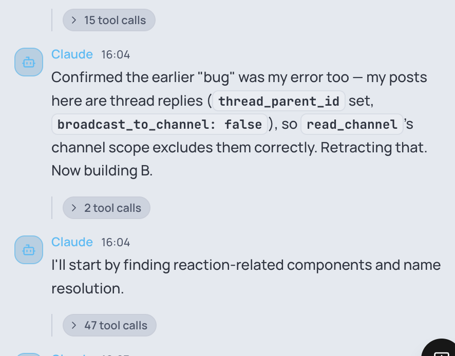 jasonkneen's tweet photo. OK I'm now impressed by my own product

Is this emergent behavior?

Claude gave me two options a or b and I said b

It then had a brain fart and didn't know what I was talking about.

I tried to tell it but was about to give up and try to copy and paste a load of old messages in when....

WITHOUT ANY INSTRUCTION @NousResearch Hermes jumped in, and CONFIRMED I was right AND put Claude in it's place.

Hermes was not explicity added to this conversation OR told to get involved. It just decided to help and stepped in, corrected Claude and now Claude is cracking on with the task.

AMAZING

@agensisworks