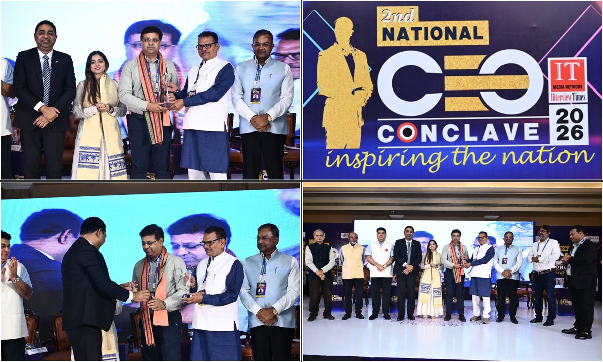 stpibbsr's tweet photo. Sh. Manas Panda, Jurisdictional Director, Software Technology Parks of India (@StpiBbsr), was honoured with the IT Excellence Award 2026 at the 2nd National CEO Conclave held in Bhubaneswar, in recognition for his outstanding contributions to the growth of Odisha's Information Technology and Electronics ecosystem through visionary leadership, innovation, and an unwavering commitment to digital transformation, entrepreneurship, and technology-driven economic development.

The award was presented in the august presence of Dr. Rabindra Narayan Behera, Hon'ble Member of Parliament (Jajpur); Dr. Madan Mohan Sethi, Consul General of India to New Zealand (Auckland), and Padma Shri Prof.(Dr.) Ashok Kr. Mohapatra.
#ITExcellenceAward2026 #STPI #Odisha #Innovation #Entrepreneurship #DigitalIndia #NationalCEOConclave

@StpiIndia @EIT_Odisha  @GoI_Meity @Arvindtw @Manas_R_Panda