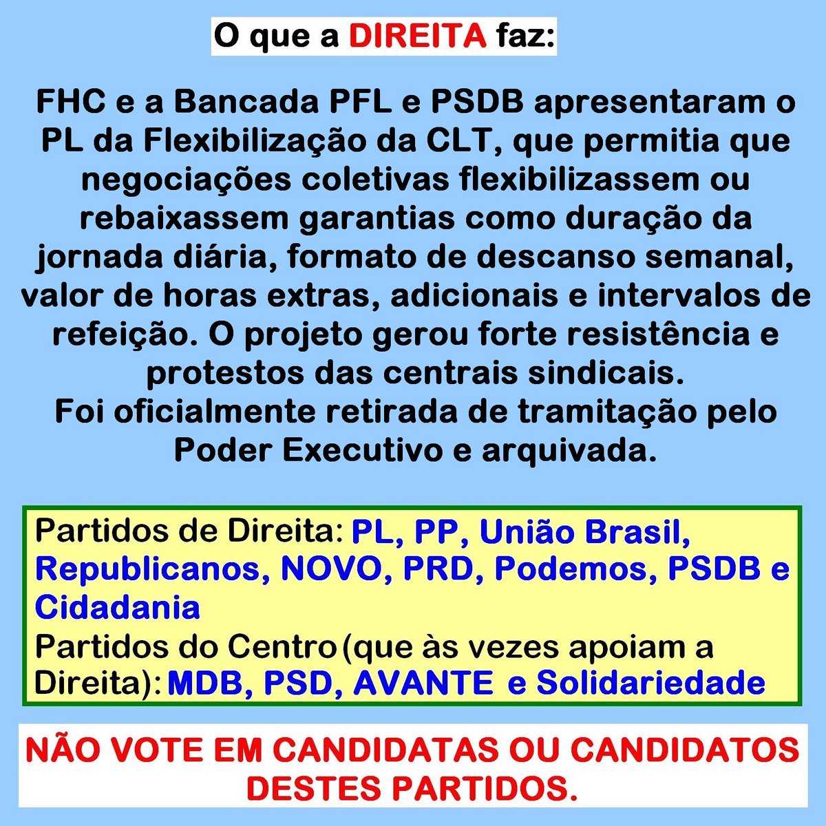 RogerBMoura's tweet photo. A Direita quer que apenas os patrões decidam sobre os direitos e deveres das trabalhadoras e dos trabalhadores. https://t.co/q7wGLXFcsw