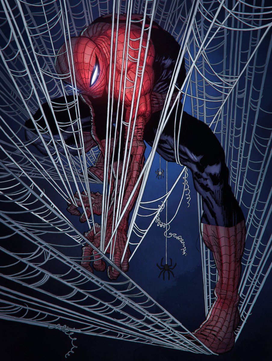 Micao1750's tweet photo. Spider Man - #marvel 

✒️ Rafael Grampá
 🎨Micao1750 https://t.co/v9jfPrIPwK