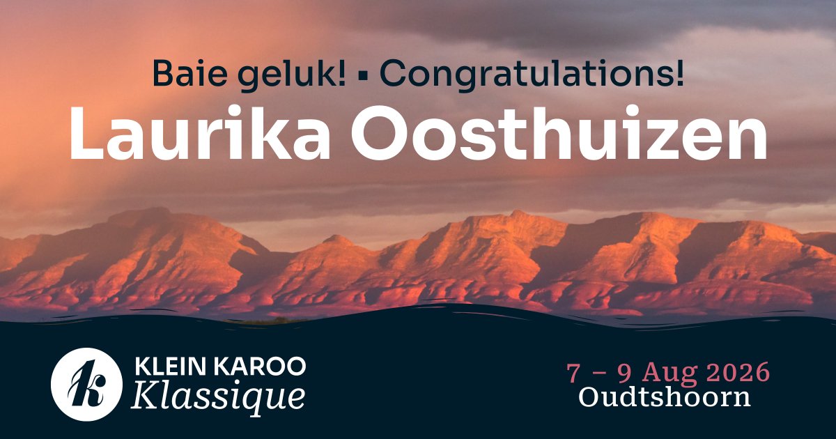 kkarooklassique's tweet photo. Thank you very much to everyone who participated and entered for a chance to win a magical @kkarooklassique  getaway for two! Congratulations to Laurika Oosthuizen – winner of this very special prize! We look forward to welcoming you in Oudtshoorn. https://t.co/XCHAU3Bebr