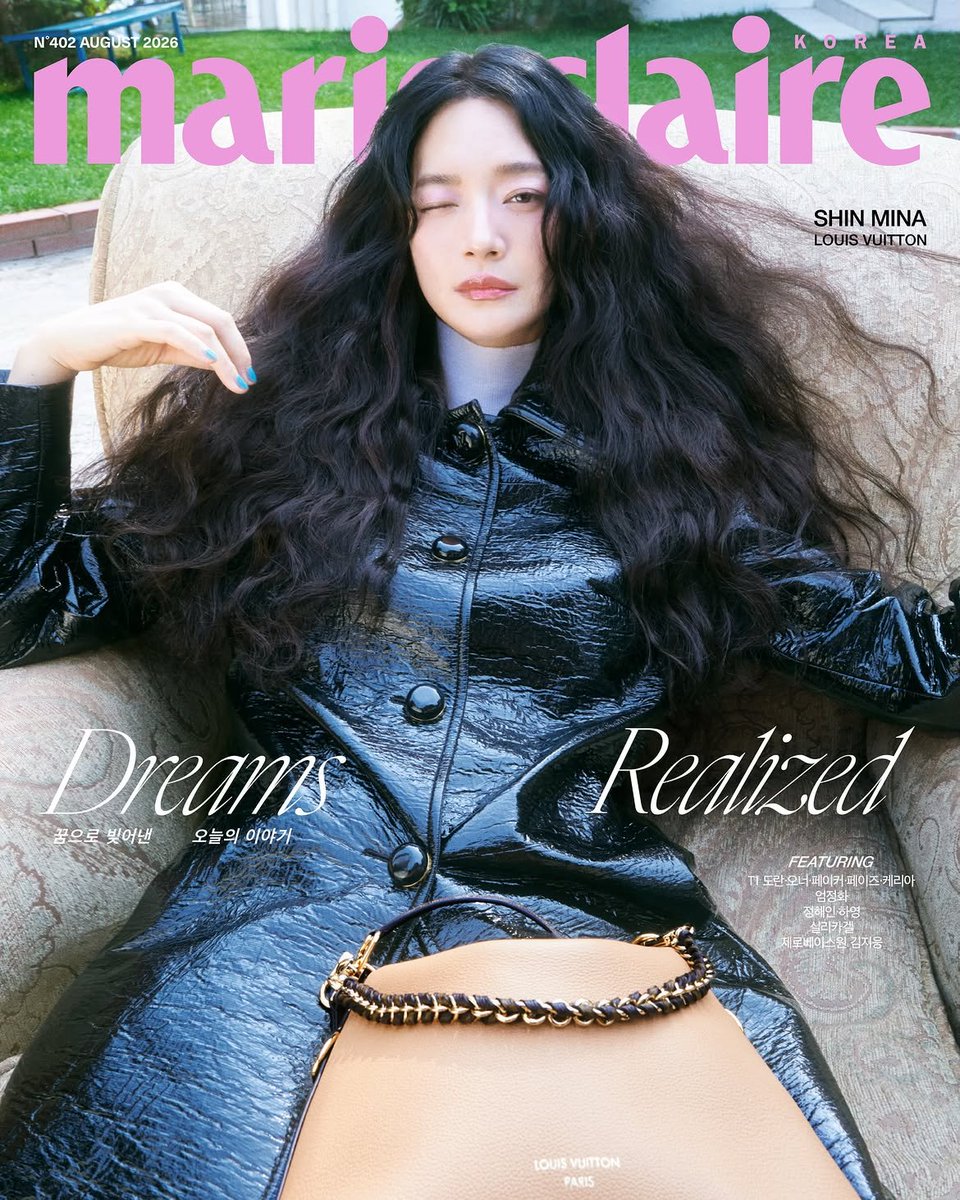 cafewindows's tweet photo. shin mina for marie claire korea, august 2026 issue photographed by park jongha https://t.co/gU9uUz8MJp
