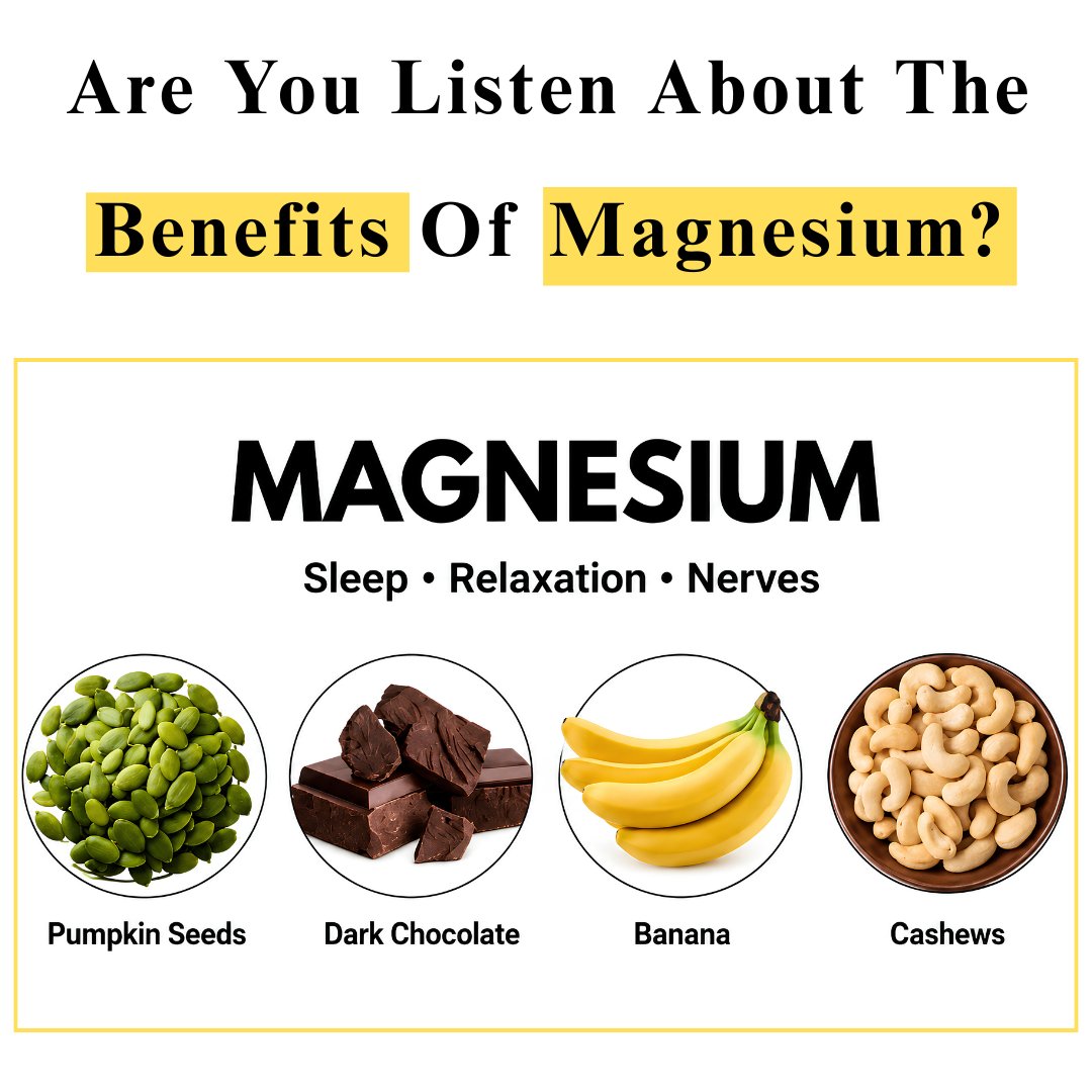 Fitlifehub115's tweet photo. ✨ Magnesium is a small mineral with big benefits! It helps support better sleep, relaxation, and healthy nerves. Add magnesium-rich foods like pumpkin seeds, dark chocolate, bananas, and cashews to your daily diet for a healthier lifestyle. 💚

#Magnesium #HealthyLiving https://t.co/IzPhCwHLTr