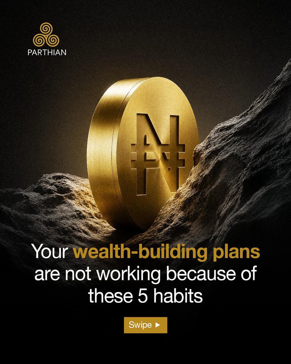 ParthianNG's tweet photo. Stop letting these bad money habits stall your financial growth.

Building lasting wealth isn't just about how much you earn, it’s about how consistently you manage, protect, and multiply what you keep.

Small choices like irregular investing, lifestyle inflation, or relying on a single source of income can quietly stall your portfolio.

So, what habit(s) are you dropping this week?

#WealthBuilding #Parthian