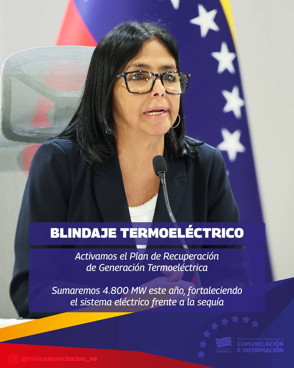 fonacit_ve's tweet photo. #EnClaves | La Presidenta (E) Delcy Rodríguez informó las acciones a tomar para la recuperación del Sistema Eléctrico Nacional tras el doble terremoto. 1/2 https://t.co/N8hAyzPzKS