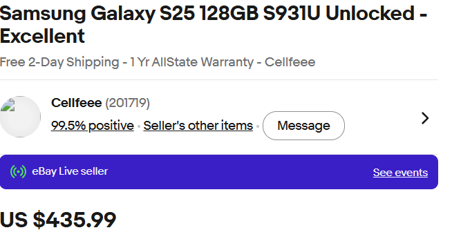 _jidong3's tweet photo. Renewed Galaxy S25 at a price that destroys the competition!  Get it delivered in just 2 weeks with super cheap shipping.  Why pay more elsewhere when the best deal is right here?  DM to claim yours before they’re gone 📱📷#GalaxyS25 #PhoneDeal #RenewedPhones
Total cost plus tax = 695,000 naira