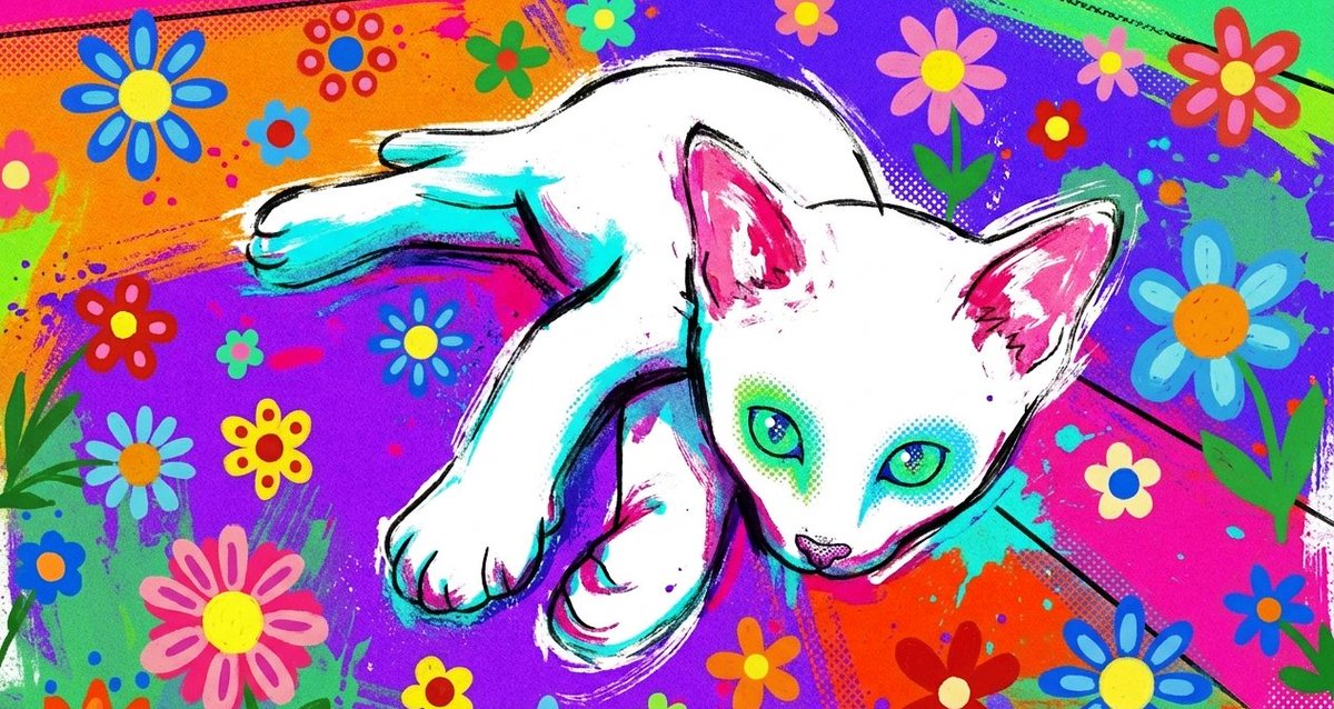ppeluo's tweet photo. "White Kitty". Series "PopArt&amp;Cats". Nro.: 006
By jmarcano.
Digital version.
Available as a print version.
Original 1/1 physical version available upon request. #popartandcats

#popart #cat #gatos #mascota #digitalart #collection #art #catart #catsart #gato https://t.co/sVGk2mlgW7
