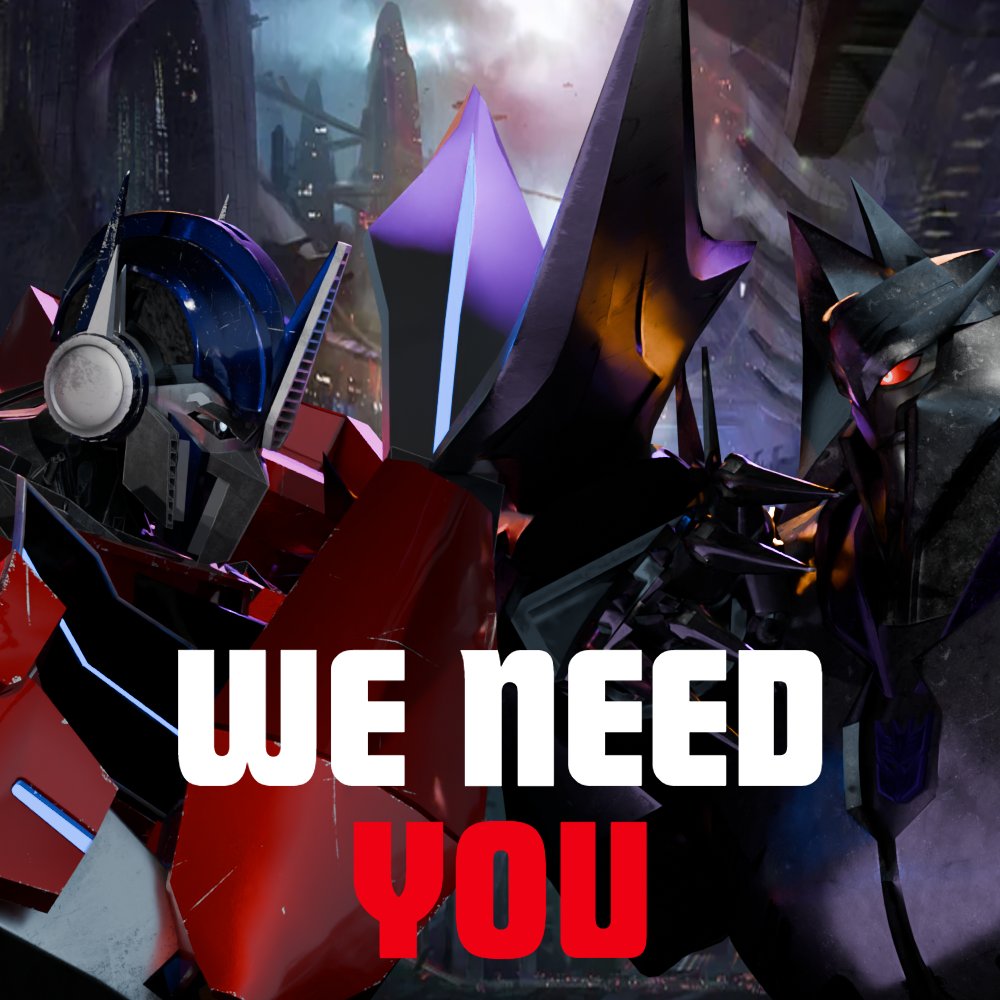 BitandBytee's tweet photo. Want to join and help a cool TF project? Now's your chance!

We're looking for VAs for Arcee, Ultra Magnus, Ratchet, Hotrod, and Liege Maximo.

Also looking for experienced writers who know what they're doing and modelers and animators who believe they can keep up with our style. https://t.co/6OX06xKPqI