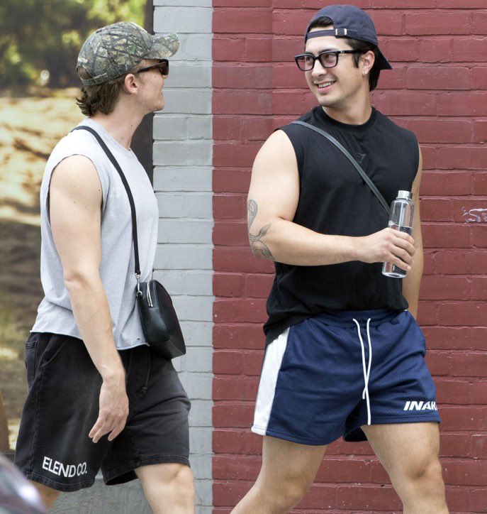 StorrieNation's tweet photo. Connor Storrie recently in his sister’s brand (Elend) gym shorts alongside Hudson Williams https://t.co/s9ySLoWnIO