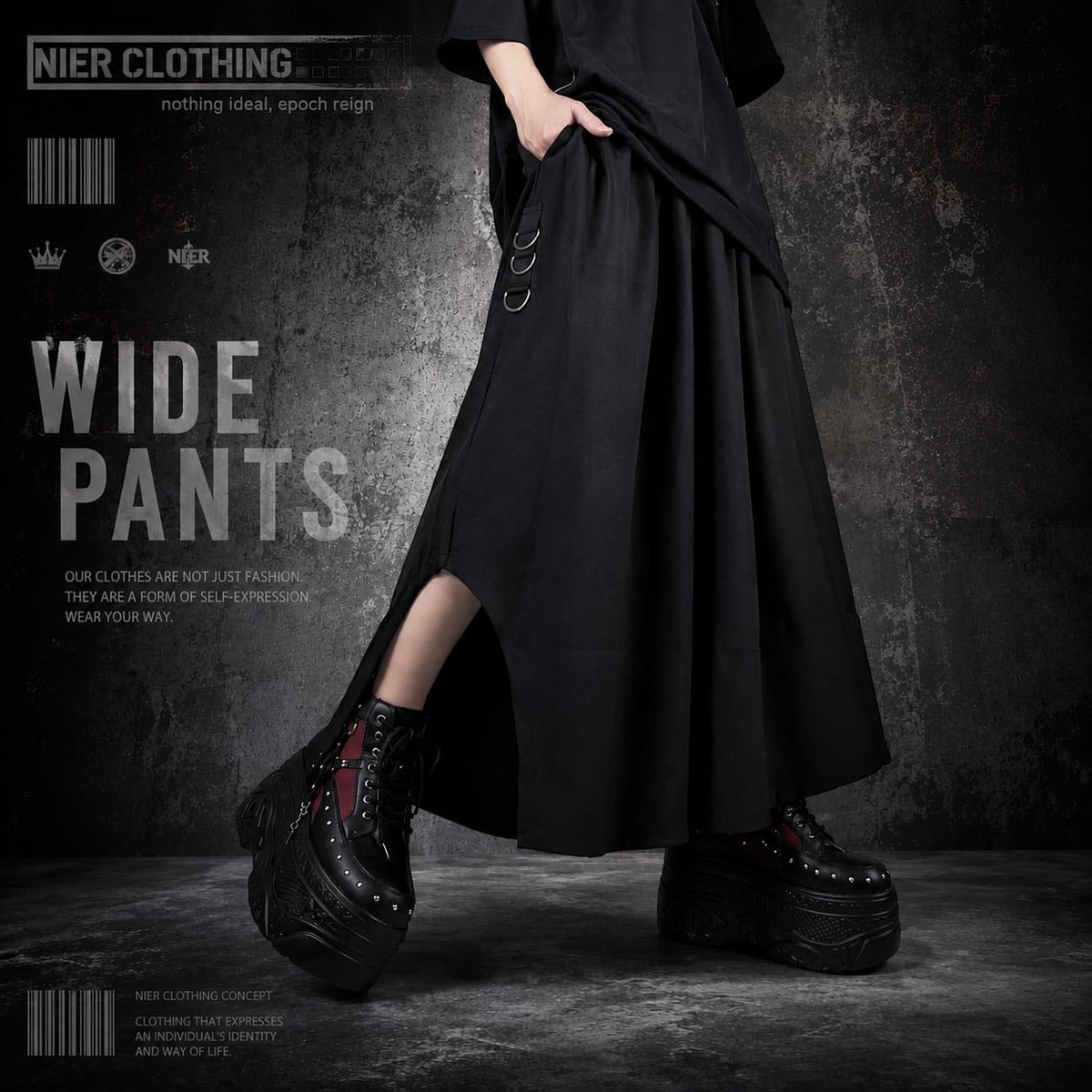 NieR_tokyo's tweet photo. 🎁BASEランキング1位記念祭🎁

SIDE CURVED CUT WIDE PANTS
【NIER BLACK】

--先着100点限定プレゼント大特価--
💥💥2,828円(税込)💥💥

使い勝手抜群なワイドシルエットが魅力の
当店イチオシのユニセックスパンツになります🌟

是非お早めにゲットしてください🐰
https://t.co/XABkTrwEc3 https://t.co/tdZ5LcrOSv