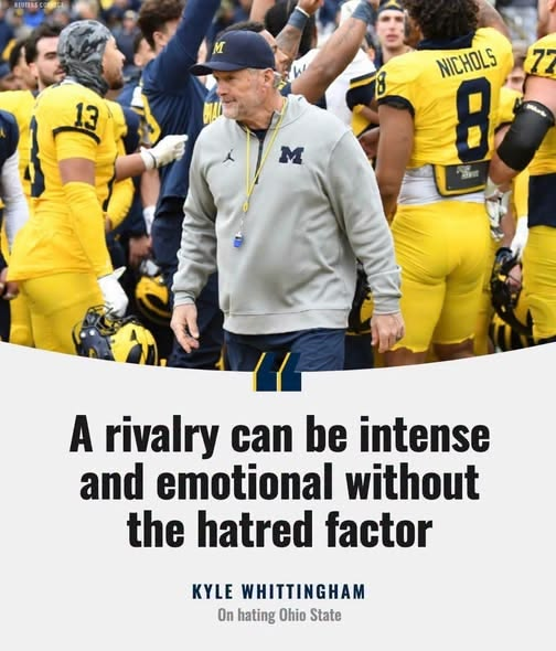 grumpyoldmn65's tweet photo. @BarbMcQuade @tigers The New Michigan Coach just said "I don't hate Ohio State" Woody is Laughing. #GoBuckeyes https://t.co/BWns9eDISm