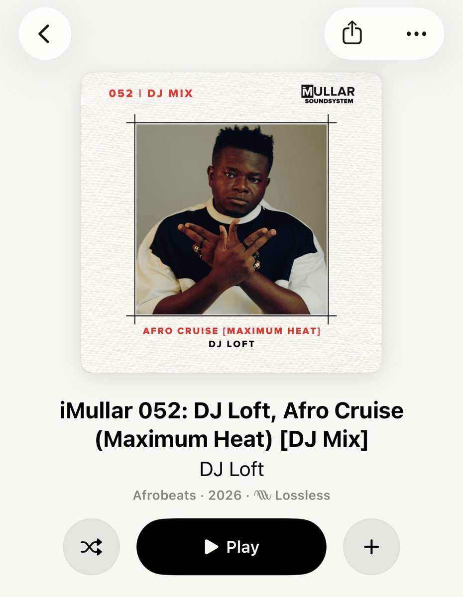 AccraGuyy's tweet photo. 🚨📀DJ MIX [iMullar 052]

DJ LOFT (@deejayLoft) – AFRO CRUISE 
>> https://t.co/CKgvkfVZFZ https://t.co/LS9GKgAbXB