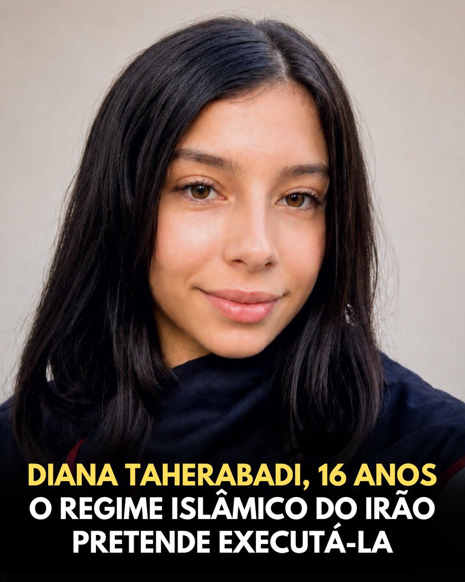 IsraelinPT's tweet photo. Esta é Diana Taherabadi, estudante do ensino secundário de Karaj, Irão. Ela tem 16 anos.
Segundo relatos, tem sido mantida em cativeiro pelo regime islâmico do Irão- em isolamento total e sob tortura severa- há quase seis meses. A sua vida corre perigo iminente.
O regime islâmico do Irão pretende executá-la por ter participado nos protestos.
Sem capas de jornais. Sem protestos. Sem direitos.
O mundo permanece em silêncio.
Partilhe a história dela. Ajude a salvar Diana.