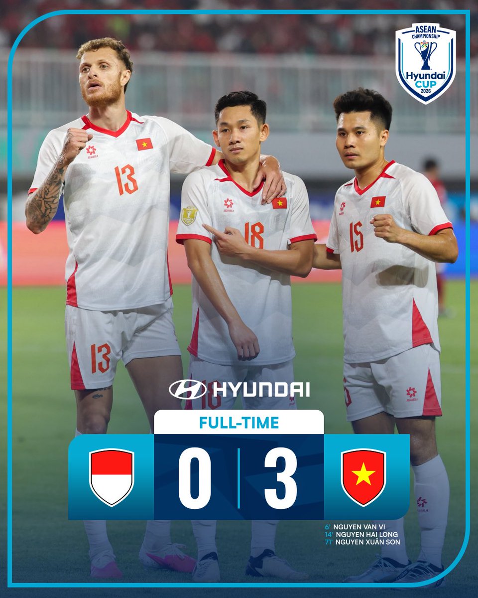 aseanutdfc's tweet photo. A Dominant Victory for Vietnam in Bogor 🇻🇳🔥

#DrivingASEANasOne
#HyundaiFootball
#ASEANHyundaiCup
#ASEANChampionship 
#ASEANUtdFC https://t.co/wbmX1UvZV8