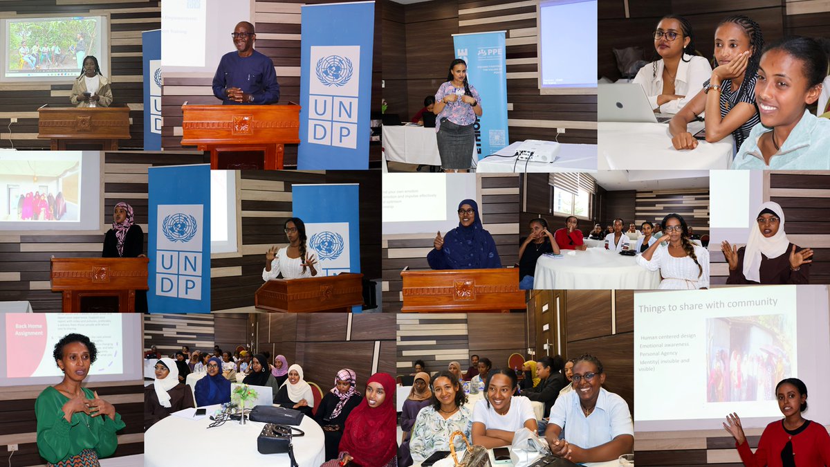 UNDPEthiopia's tweet photo. Today, our Resident Rep @GbaydeeDoe met inspiring young women from #Afar, #Amhara, #Oromia, #Somali &amp; #Tigray in the @UNDP #YouthEmpowerment pilot in #Ethiopia, building entrepreneurship &amp; #peacebuilding skills to contribute to a more resilient 🇪🇹. 
🙏 🇩🇰🇱🇺🇰🇷 #FW #PartnersAtCore https://t.co/pWLYoIIcrN