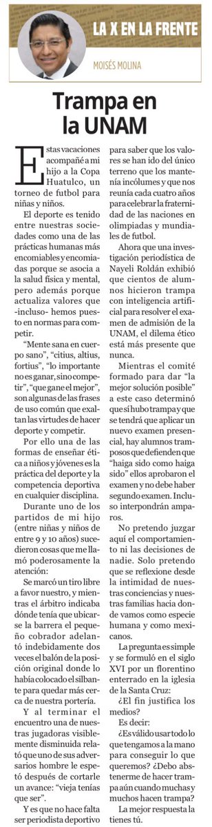 MoisesMolina's tweet photo. ¿El fin justifica los medios?
Es decir

¿Es válido usar todo lo que tengamos a la mano para conseguir lo que queremos? 

¿Debo abstenerme de hacer trampa aún cuando muchas y muchos hacen trampa?

https://t.co/UJgWKgFVQL

@imnayibnava @naattorres1 @millie_berron https://t.co/rDPmdybNcx