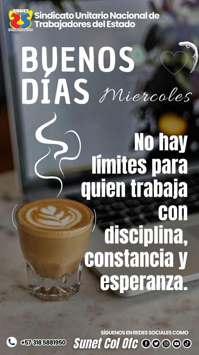 sunetcolofc's tweet photo. #sunet │👋🏼  Píldoras Positivas

🌈 No hay límites para quien trabaja con disciplina, constancia y esperanza.
👉 Guarda este mensaje para leerlo cuando necesites motivación.

Afíliate a SUNET, que respaldamos la defensa de tus derechos
Móvil: +57 3185881950
@GermanSUNET https://t.co/7FBowQUm4g