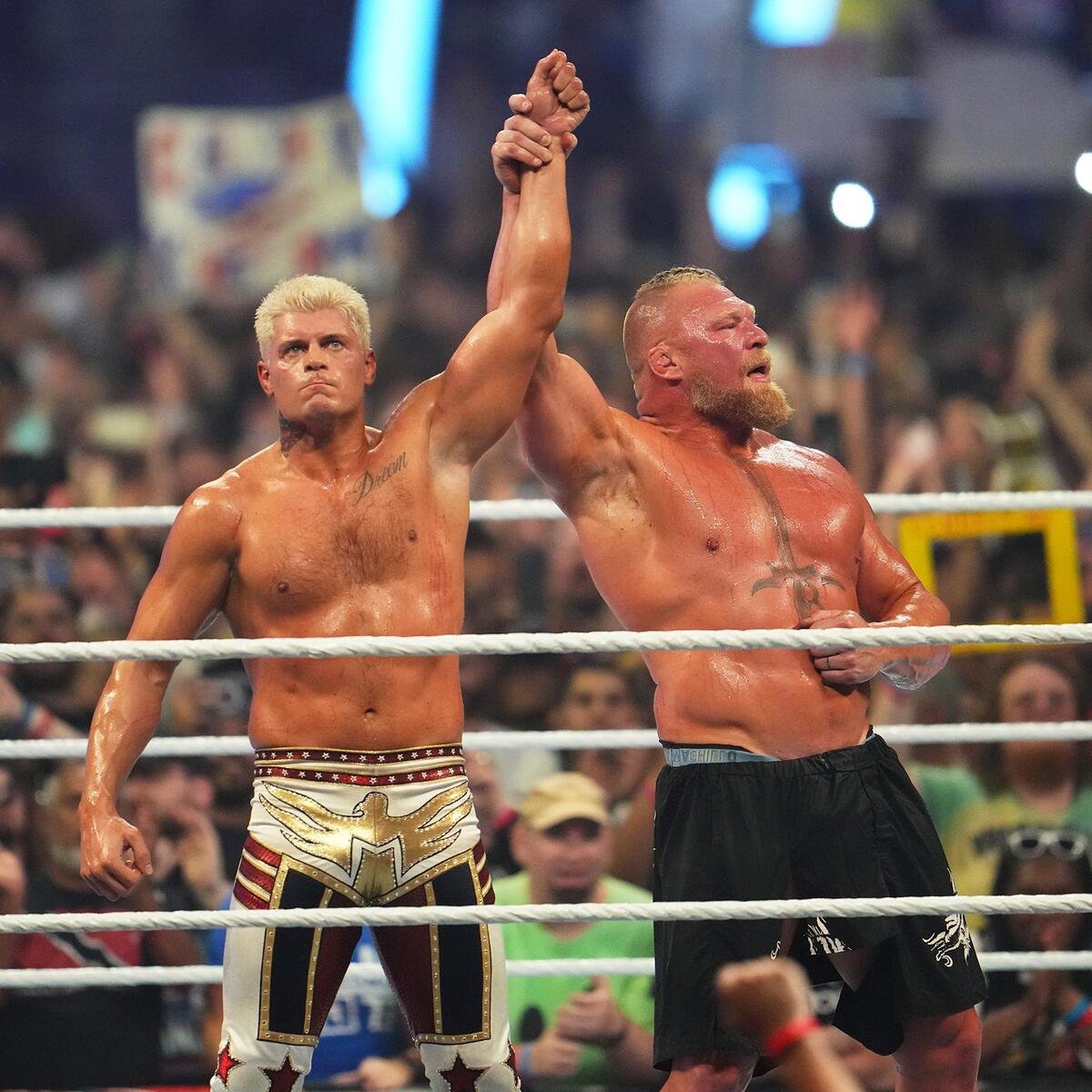 cape_wrestles's tweet photo. “Brock Lesnar does not put over people” Proceeds to put over two black guys in the last 3 years. https://t.co/wwOycazCuc